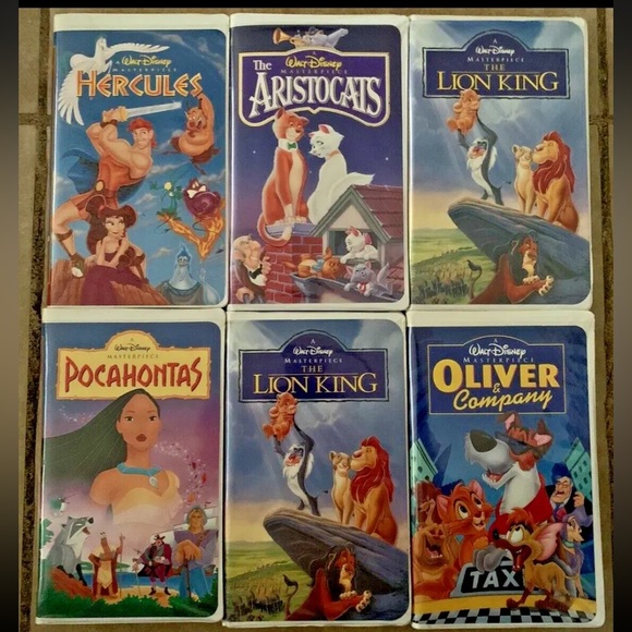 Walt Disney Masterpiece Collection VHS Lot of 6 Movies MINT Condition Classics - Picture 1 of 4